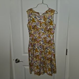 Vintage Handmade Floral Sleeveless Dress